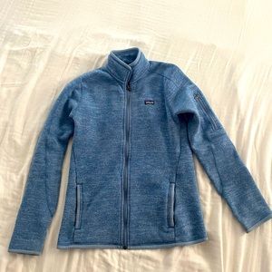 Patagonia full zip better sweater jacket, women’s, medium, light blue
